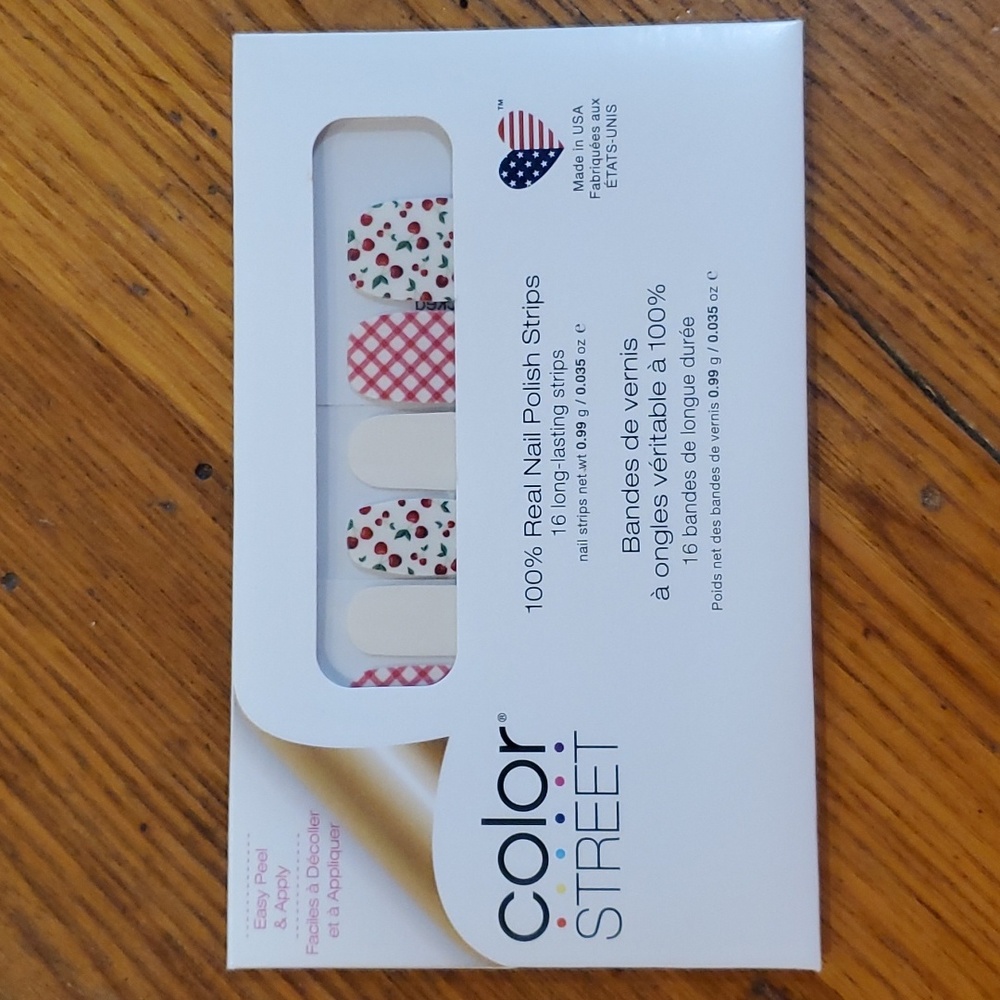 NWT RARE Color Street "Cherry 🍒 Picked" nail polish strips :)